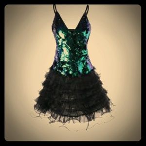 sequin tutu cami corset dress